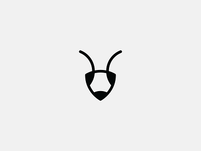 pest control ant black branding icon insect logo pest control shield simple vector white