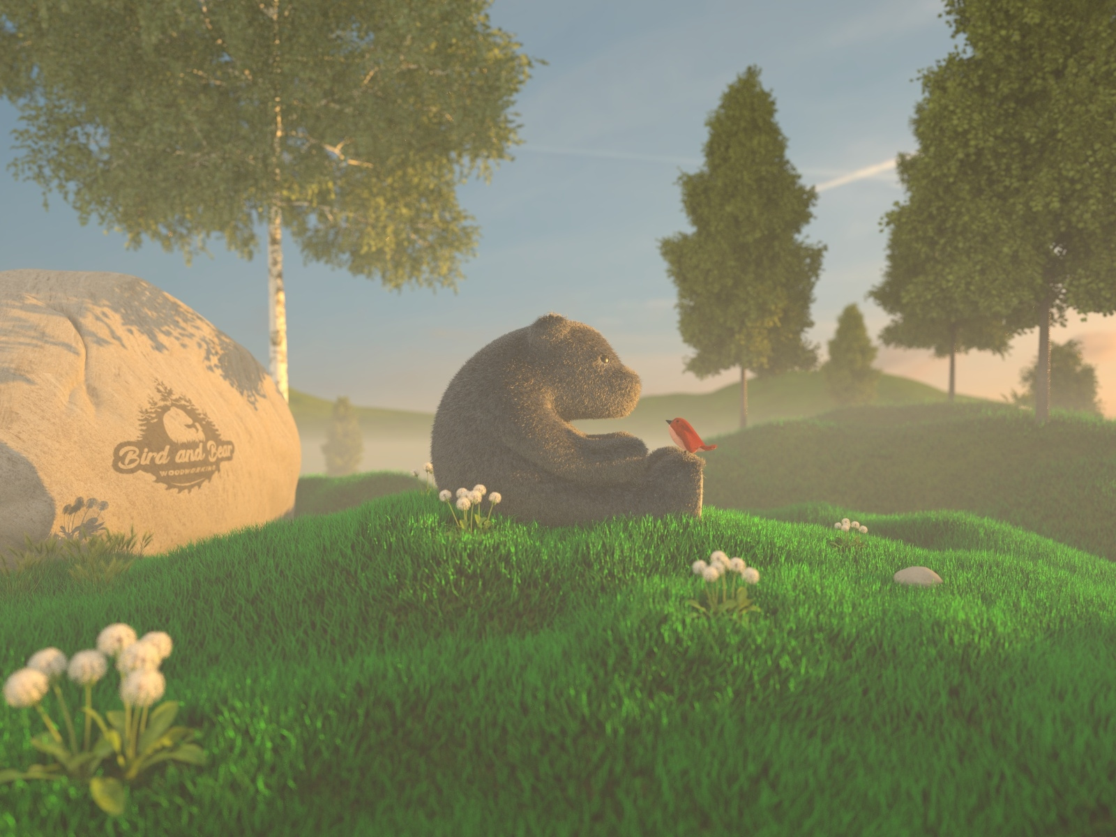 bird and bear by graphitepoint on Dribbble