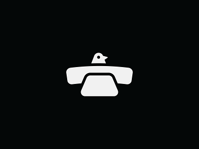 bird talk bird black branding call design geometric icon logo minimal negative space phone simple talk