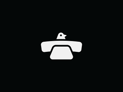 bird talk bird black branding call design geometric icon logo minimal negative space phone simple talk