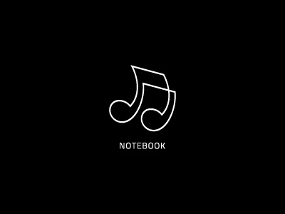 notebook black book music note simple