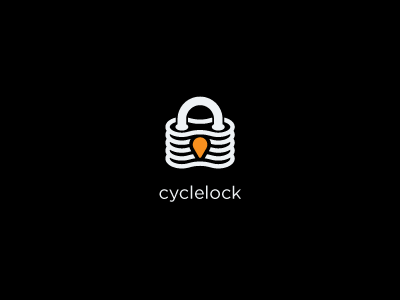 cyclelock bicycle chain gps lock logo simple tracking