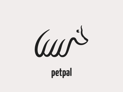 petpal dog hand logo palm pet simple