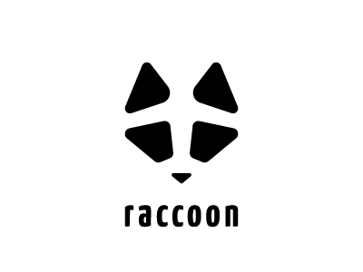 raccoon animal black logo raccoon simple