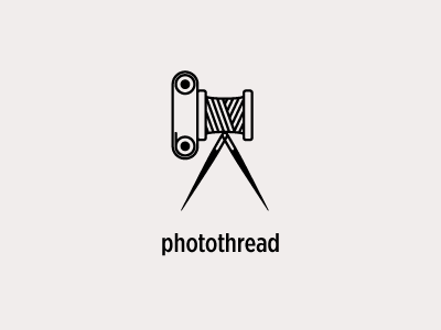 photothread black camera logo photography simple string thread