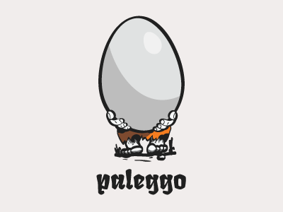 paleggo big caveman colors egg logo paleo