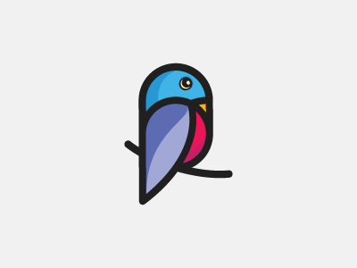 bird bird colorful cute logo simple