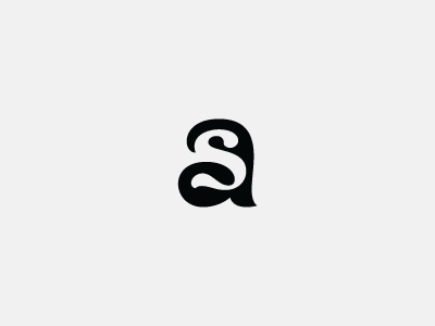 as a black icon letter logo negative space s simple