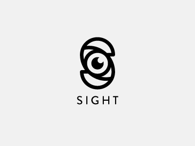 sight eye letter line logo look s see sight simple view