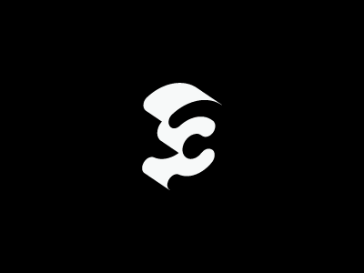 C3 3 black c logo negative space simple