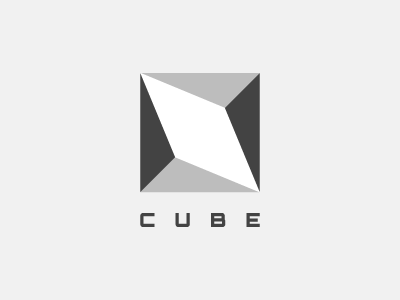 cube 3d arrows black clean cube design grays icon logo simple white