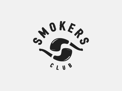 smokers club black logo negative space pipes simple smoke tobacco