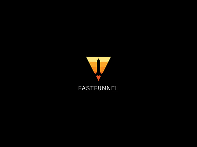 FastFunnel black colorful fast funnel illustration infographic logo marketing negative space rocket simple speed