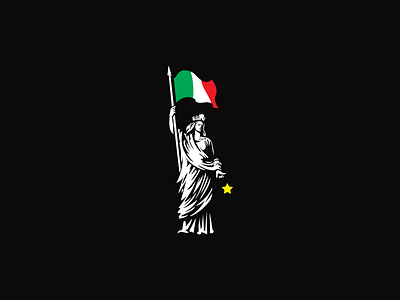 Italia Turrita design europe flag illustration italy logo statue