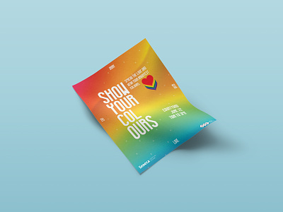 Show Your Colours graphic design poster