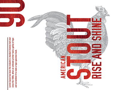 Red Rooster Brewery Label beer graphic design