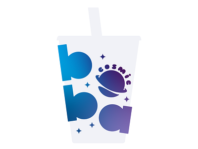 Cosmic Boba boba brand cosmic design drink logo logodesign packaging planet space stars