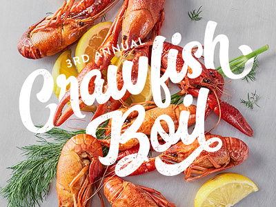 Crawfish Boil Party graphic design photography typography