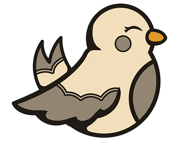 Chirpy Bird Avatar - mockup avatar beige bird brown chocolate cream flat ident logo