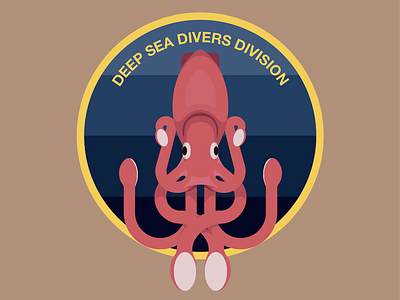 Deep Sea Divers Division - Emblem aquatic design diver emblem font graphic illustrator logo patch retro sea