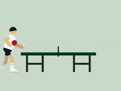 Table tennis turnaround - WIP 2d 3d animated animation character gif loop turnaround