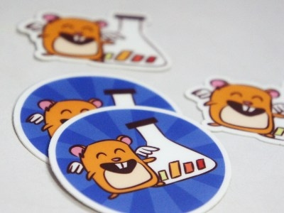 Visual Website Optimizer's hamster! cartoon hamster sticker vwo