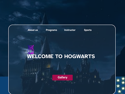 Daily UI 03-Hogwarts Landing Page dailyui harrypotter illustration ui