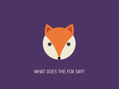 What does the fox say? animals color fox icon illustration series simple