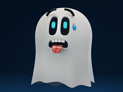 Spook 3d 3d character 3dart art blebder design designer funny ghost graphic design illustration modeling