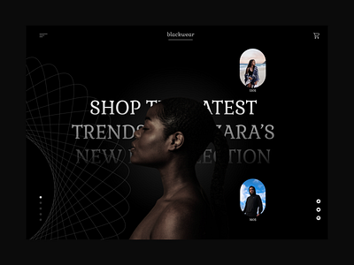 BlackWear Online Store 2021 trend concept e commerce ecommerce fashion figma shop ui ux wear web web design website