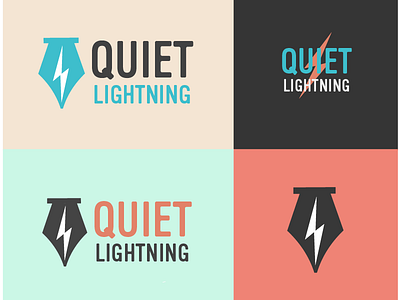 Quiet Lightning Logo Exploration ink literary quiet lightning