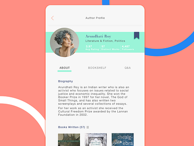 Author Profile daily ui goodreads user profile