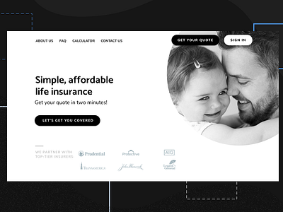 Wireframe Life Insurance Company wireframe