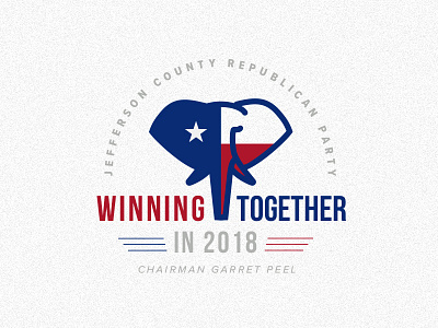Winning Together american design elephant illustrator logo photoshop political politics star texture