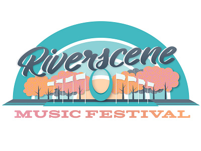 Riverscene Music Festival Logos branding design festival festival logo font illustration logo logotype music texture type typography vector