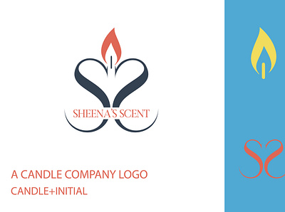 Candle company logo design branding branding logo candle logo cursive logo design graphic design illustration lettering logo lettermark logo logo logo design script logo vector