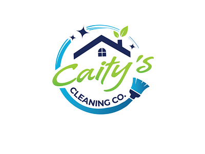 Caity's Cleaning Co. logo deisgn