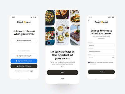 FoodQuest - Food Delivery App