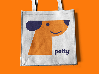 Petty Branding – Bag alexandre fontes animal bag bolsa brand branding cachorro dog ecobag friendly head icon id logo logotyp orange pet pet brand tote woof
