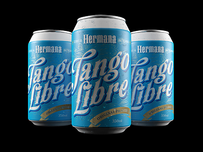 Hermana Craft Beer – Tango Libre 3d alexandre fontes argentina beer can cerveja cinema 4d craft embalagem lettering package type