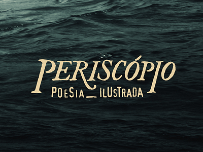 Periscopio Poesia Ilustrada handmade illustrated logo logotipo logotype poem poet poetry rustic visual arts