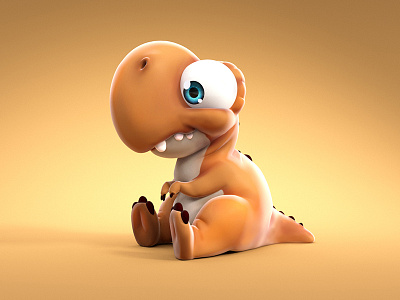 Cute Baby Dinosaur 3d animal baby cartoon character dinosaur fun