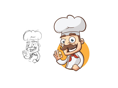 Chef character character chef cooking food logo mascot