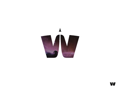 Wspace logo logo minimal negative space rocket space w