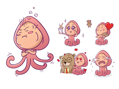 Octopus Emoticons 1