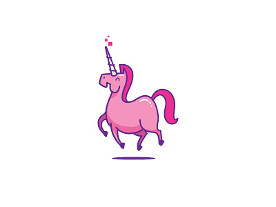 ByteJoy animal branding byte happy horse joy logo unicorn