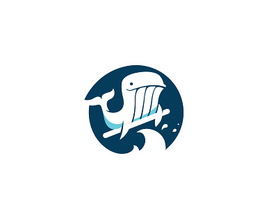 Surfing Whale animal fish logo sea surf surfing water wave whale
