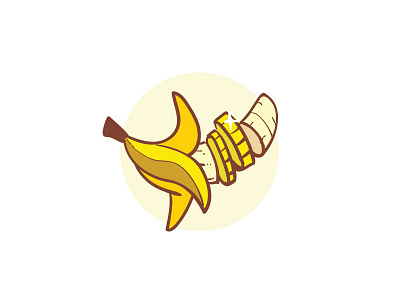 Coins in a banana banana coins creative food fruit fun logo money yellow