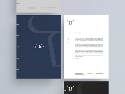 Shoby Stationary brand branding bull concept design layout logo print publication type typography