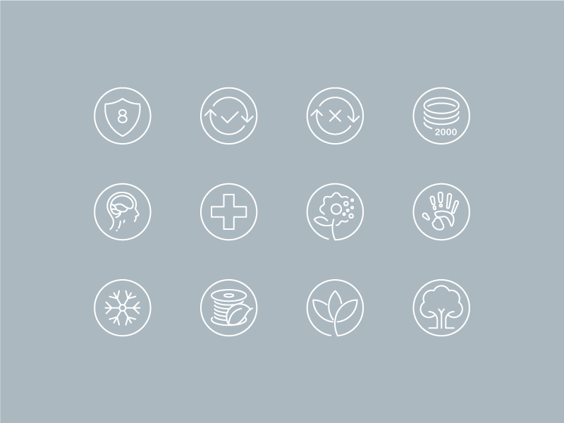 Mattress Icons branding design flat icon icon set icons illustration minimal outline set vector